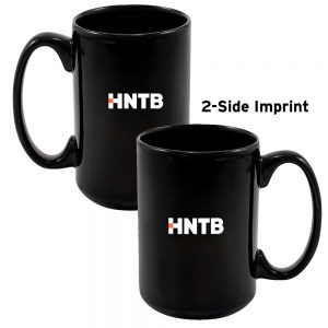 15 Oz Black Stoneware Magna Mug