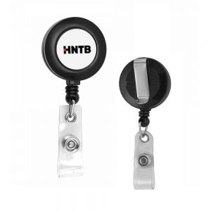30" Cord Round Retractable Badge Reel and Badge Holder w/Metal Clip