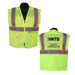 Lime Class 2 Safety Vest - Safety Coordinator Version