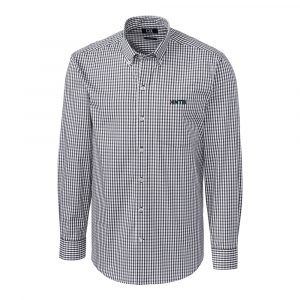 Cutter & Buck Easy Care Stretch Gingham Mens Long Sleeve Dress Shirt