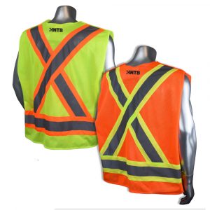 Zip-Up Snap Break Away Safety Vest w/X-Back