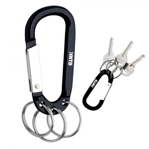 8mm Carabiner With Triple Split Key Ring