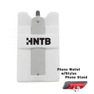 Silicone Smart Wallet With Stylus Stand